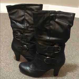 Maurices slouch buckle boots